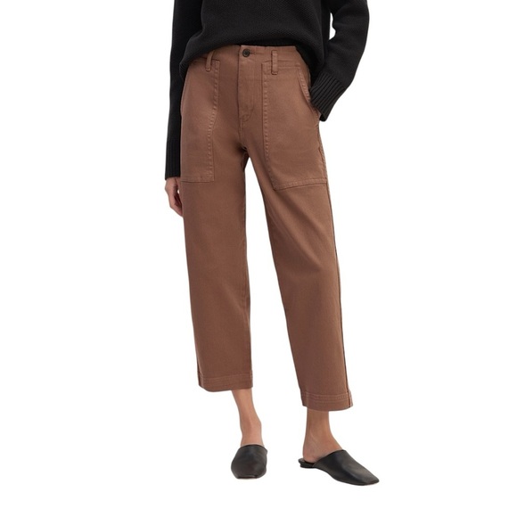 Everlane Pants - Everlane Brown Straight-Leg Utility Pants